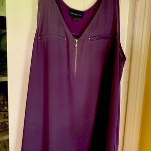Sleeveless Purple Blouse